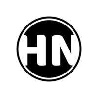 HN company name initial letters monogram. HN icon. vector