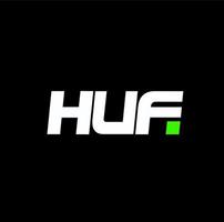 HUF brand name Initial letters icon. HUF typography icon. vector