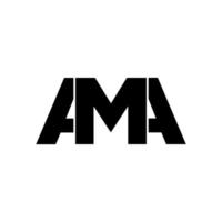 'ama' empresa inicial letras monograma. ama tipografía logo. vector