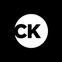 CK initial letters of brand name monogram. CK brand icon. vector