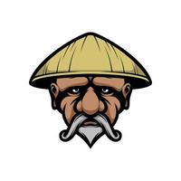 Old Farmerhat Mascot Logo Design Vector