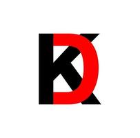 KD company name initial letters monogram. KD brand icon. vector