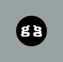 GG company name initial letters icon. GG monogram. vector