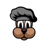 perro cocinero mascota diseño vector