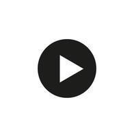 Video pay icon. Play vector icon with round.