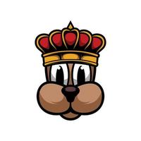 Dog King Mascot Design Vector