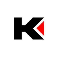 K brand name initial letters icon. vector