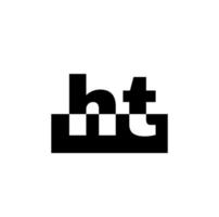 HT company name initial letters vector icon. HT brand name icon.