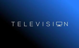 televisión tiene escrito con un televisión icono. vector