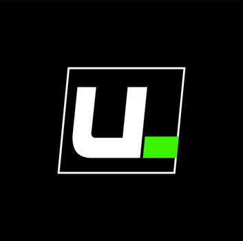 UL company name initial letters icon. U typography icon. vector