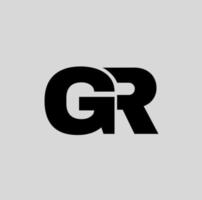 GR brand vector icon. GR company name initial letter icon.