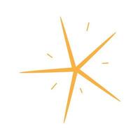 Hand drawn sparkling star. Retro abstract illustration with hand drawn sparkle for celebration design. Geometric shape. vector