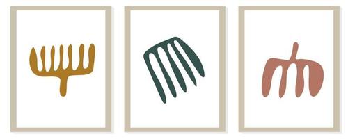 Trendy modern abstract matisse composition with geometric organic shape vector illustration