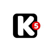 k5 marca vector monograma. k5 nombre icono.