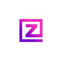 Z company name initial letter icon. Z brand monogram. vector