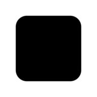 Black square on white background. isolated Black square. vector