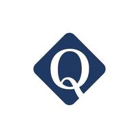 Q initial letter from company name. Q brand logo. vector