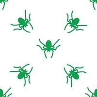 Spider vector seamless pattern on a white background. Insect pattern print on textiles, paper, wrapping paper theme