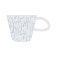 Ceramic mug for tea or coffee. Vector illustration with cup. Great design for any purposes.