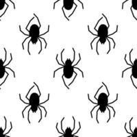 Spider vector seamless pattern on a white background. Insect pattern print on textiles, paper, wrapping paper theme