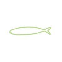 linda silueta línea pescado vector ilustración icono. tropical pez, mar pez, acuario pescado