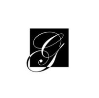 G swirl monogram. G brand name icon. vector