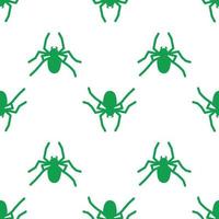 Spider vector seamless pattern on a white background. Insect pattern print on textiles, paper, wrapping paper theme