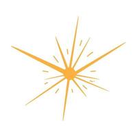 estrella brillante dibujada a mano. ilustración abstracta retro con brillo dibujado a mano para el diseño de celebración. forma geometrica. vector