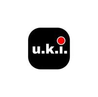 UKI brand name initial letters iocn. UKI typography icon. vector