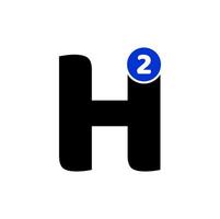 H2 company name initial letters monogram. H2 icon. vector