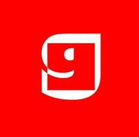 G brand name icon. Red small g Monogram. vector