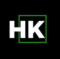 hk empresa nombre inicial letras monograma. hk vector icono.
