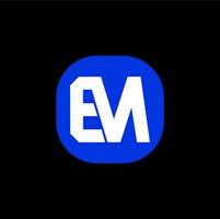 EM company name initial letters icon. EM monogram. vector