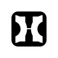 'H' company icon. H letter typography vector. vector