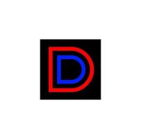 D company name initial letters monogram. D icon. vector