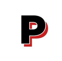 P letter 3D monogram. P brand name icon. vector