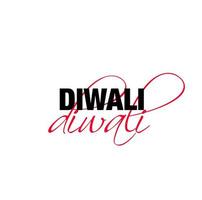 diwali letras con dos fuentes diwali caligrafía tipografía. vector