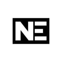 'NE' Company name initial letters monogram. NE letters logo. vector
