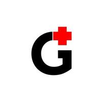 G plus company name initial letter icon. vector