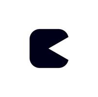 C company name initial letter icon. Square c monogram. vector