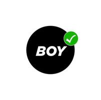 BOY allow tick mark icon. Boy allow symbol. vector