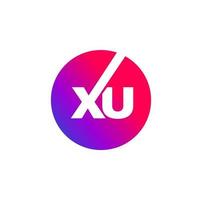 xu empresa nombre inicial letras icono. xu letras monograma. vector