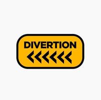 Diversion lettering icon. Diversion typography plats. vector