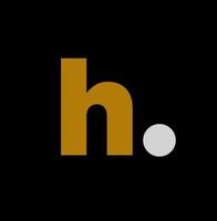 Golden H letter company name icon. H company monogram. vector