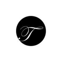 T typography monogram. T brand name icon. vector