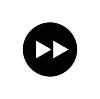 video music interface forward icon.  forward symbol. vector