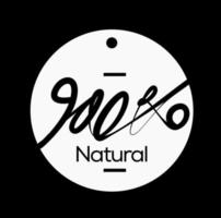 100 Percent Natural Tag. 100 Naturals icon vector. vector