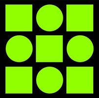 Square and round vector background with Green black color.