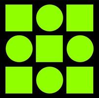 Square and round vector background with Green black color.