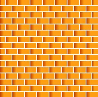 Yellow Bricks wall vector background.